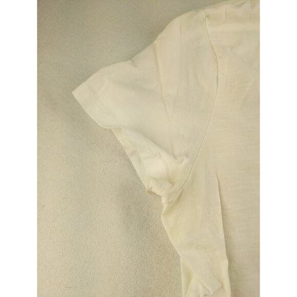 Womens Eddie Bauer T Shirt Embroidered Flowering Vine White Size L - Picture 8 of 12